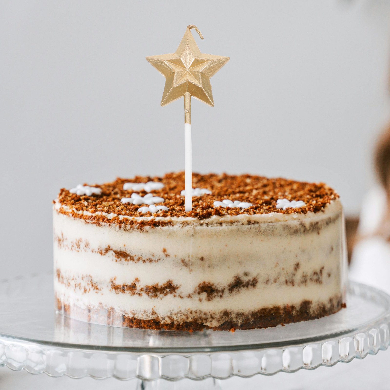 Wedding Cake Supply - 8個入り グリッターメタリックバースデーケーキデコレーション 3Dエンボスデザイン パーティーグッズ ウェディングデザートテーブルデコレーション用品