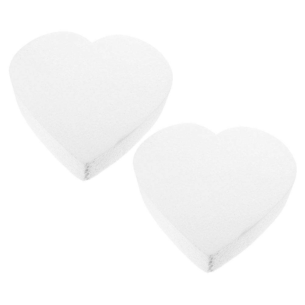 Wedding Cake Supply - 2 個のハート型フォームケーキダミー丈夫なポリスチレン製ウェディングケーキデコレーション練習用誕生日バレンタイン用品
