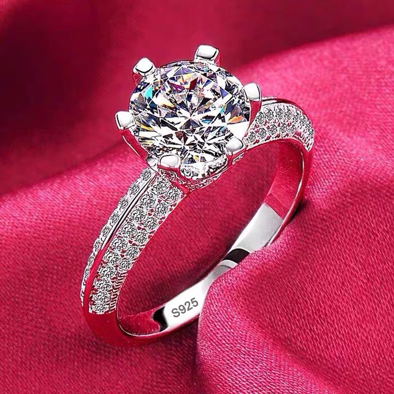 証明書付き 高級 18K ホワイト ゴールド リング、100 - Wedding Z のレビューと価格