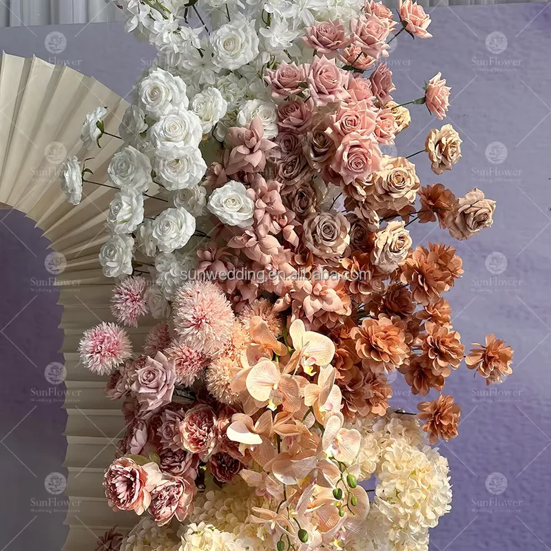 サンウェディング吊り下げ式メタルフレームシルクフラワーアーチ - Wedding Arch Flower のレビューと価格