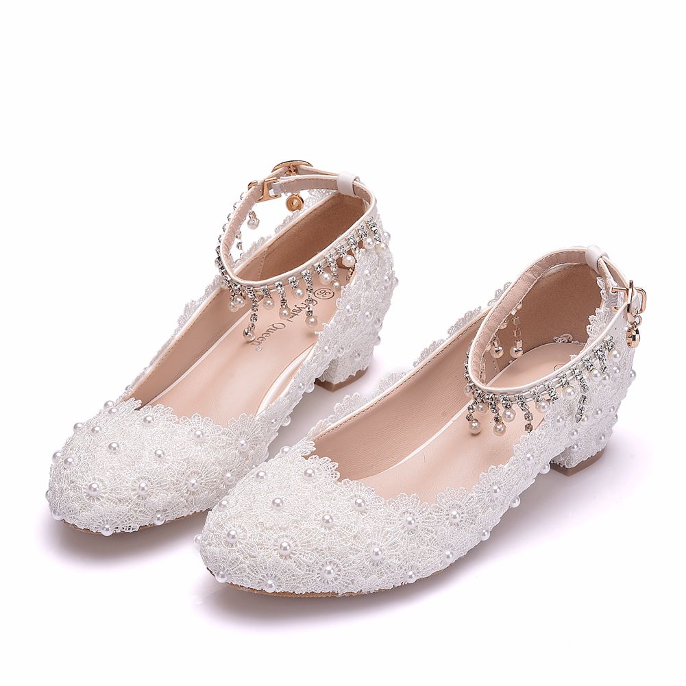 女性用 クローズドトゥ ローチャンキーヒール パンプス アン - Wedding Shop のレビューと価格