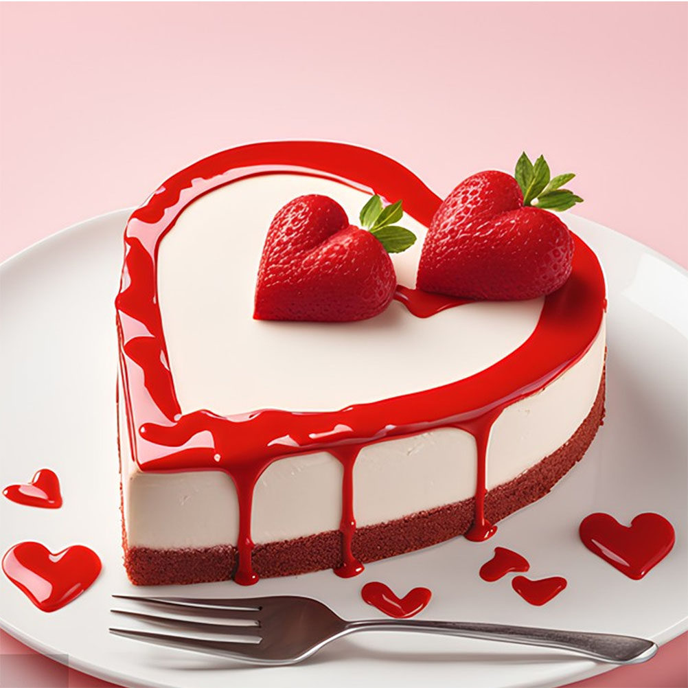 4個入りハート型フォームケーキダミーセット、リアルな練習用ツ - Wedding Cake Supply のレビューと価格