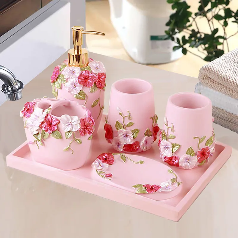 5点セットのバスルームセット、ヨーロッパ風洗面用品キット、ウ - Wedding Bathroom Supply Kit のレビューと価格