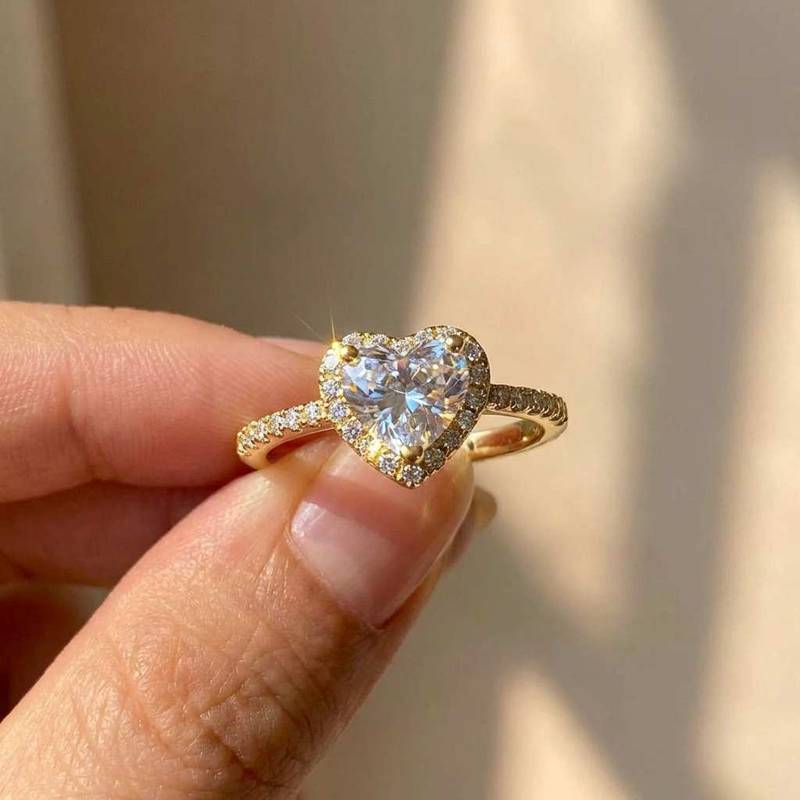 925 スターリングシルバーハートデザインの絶妙なリング女性 - Wedding Z のレビューと価格