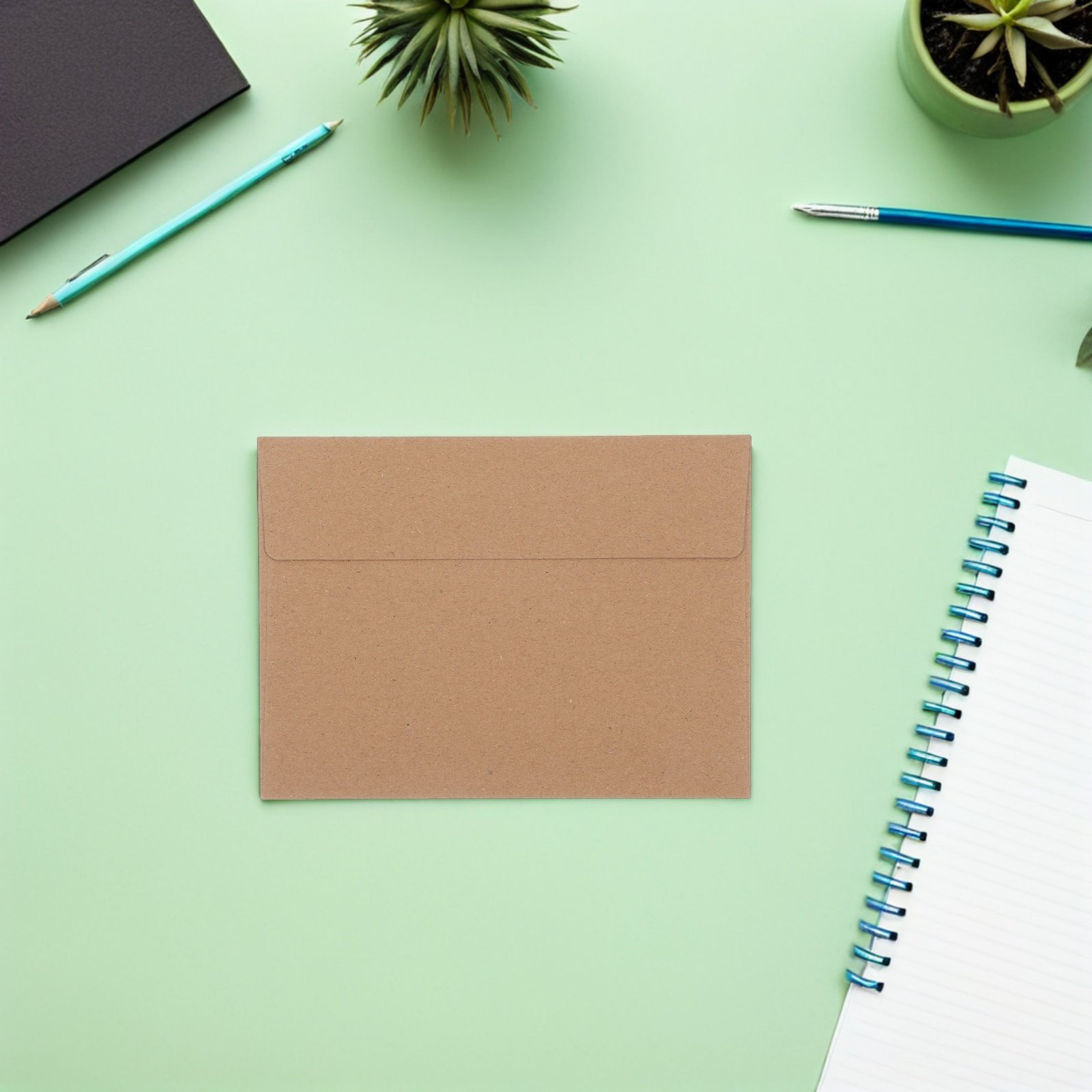 50 個ヴィンテージクラフト紙ビジネス封筒セルフシーリング  - Wedding Envelopes のレビューと価格