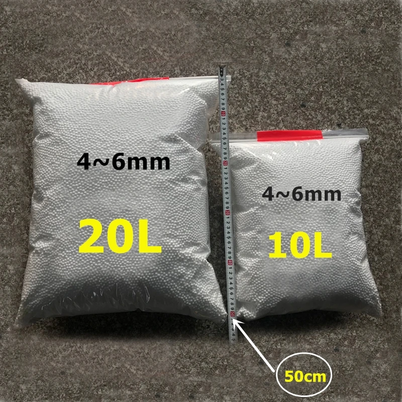 4-6mm 10L/20L ホワイト発泡スチロールボール、ビ - Wedding Z のレビューと価格