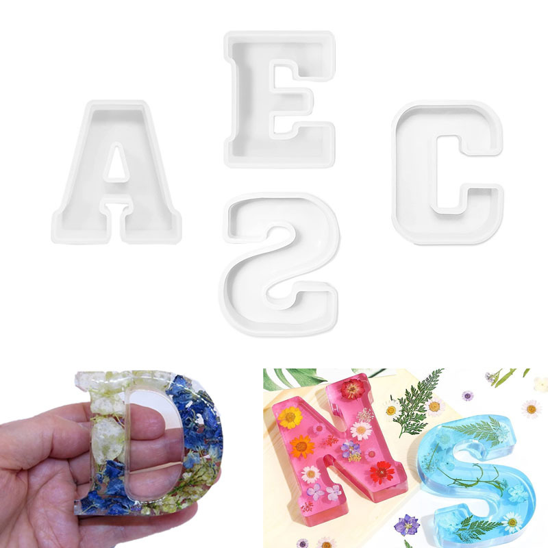 1pc A-Z手紙シリコン金型アルファベットエポキシ樹脂モー - Wedding Z のレビューと価格