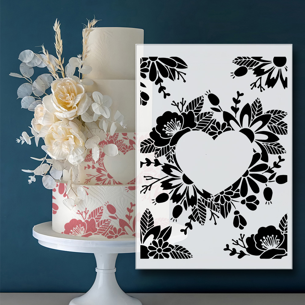 29×20cm マルチパターンケーキスプレーステンシル、食品 - Wedding Cake Supply のレビューと価格