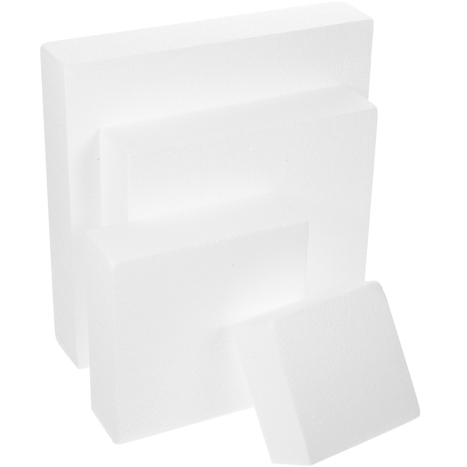4 個ケーキダミーフォーム立方体形状白軽量再利用可能な装飾練 - Wedding Cake Supply のレビューと価格