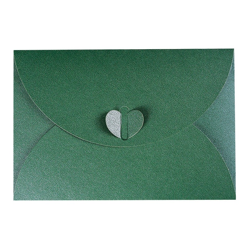 高級真珠光沢紙封筒、ハート型バックル付き、創造的な折りたたみ - Wedding Envelopes のレビューと価格