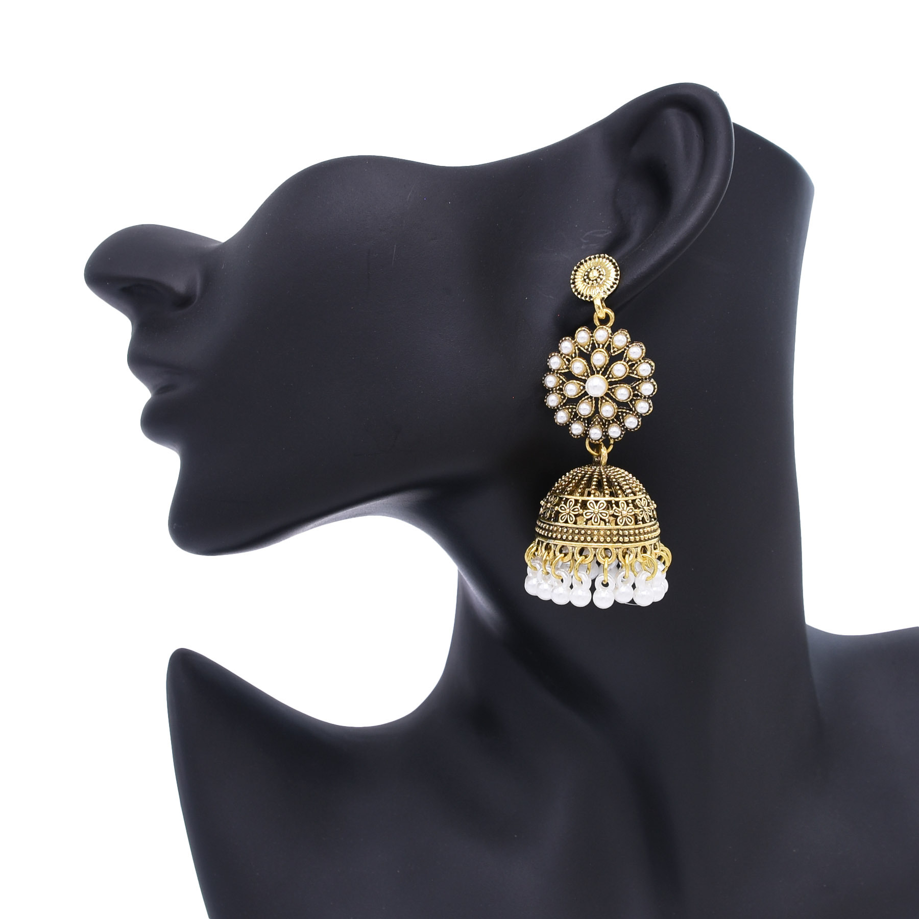 伝統的なインド Jhumka イヤリング女性のためのヴィンテ - Indian Wedding Supply のレビューと価格