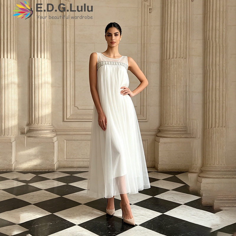 EDGLuLu 高品質 O ネックネイルビーズスプライシング - Wedding Lulu のレビューと価格
