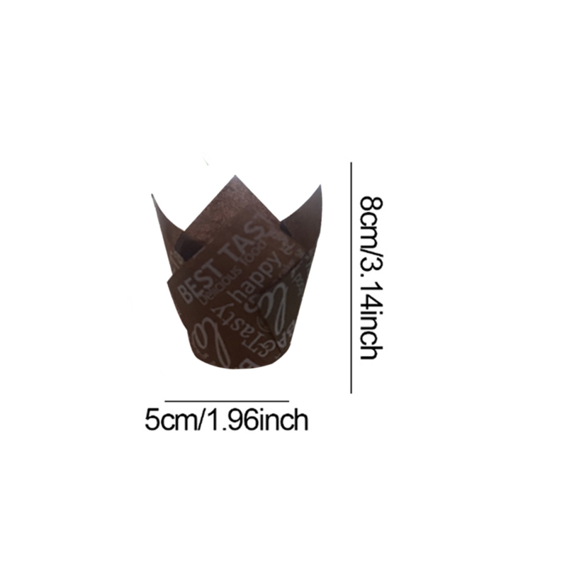 50個/100個 コーヒーをテーマにしたチューリップケーキ紙 - Wedding Cake Supply のレビューと価格