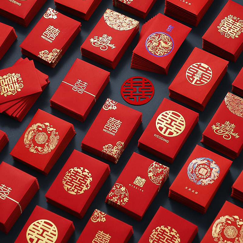 新年の赤の封筒,かわいいパターン,財布,紙,運のお金,春の祭 - Wedding Envelopes のレビューと価格