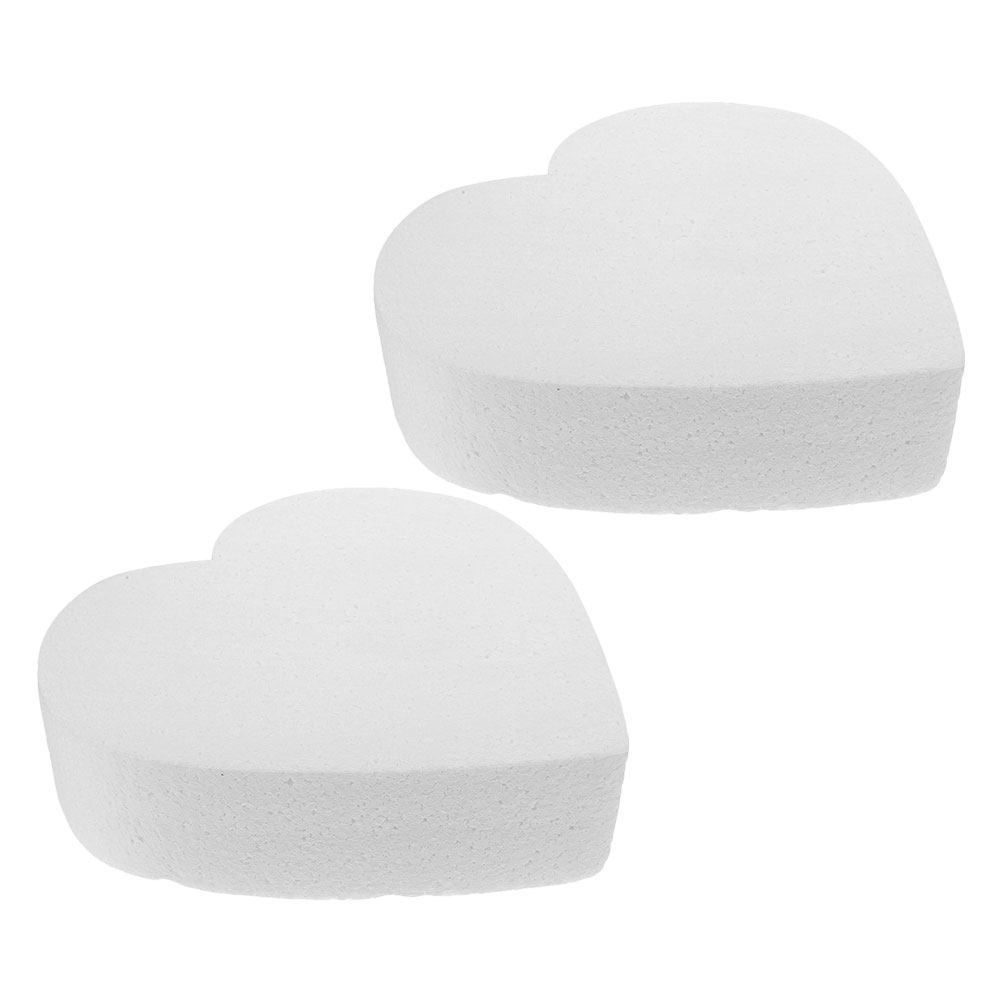 2 個のハート型フォームケーキダミー丈夫なポリスチレン製ウェ - Wedding Cake Supply のレビューと価格