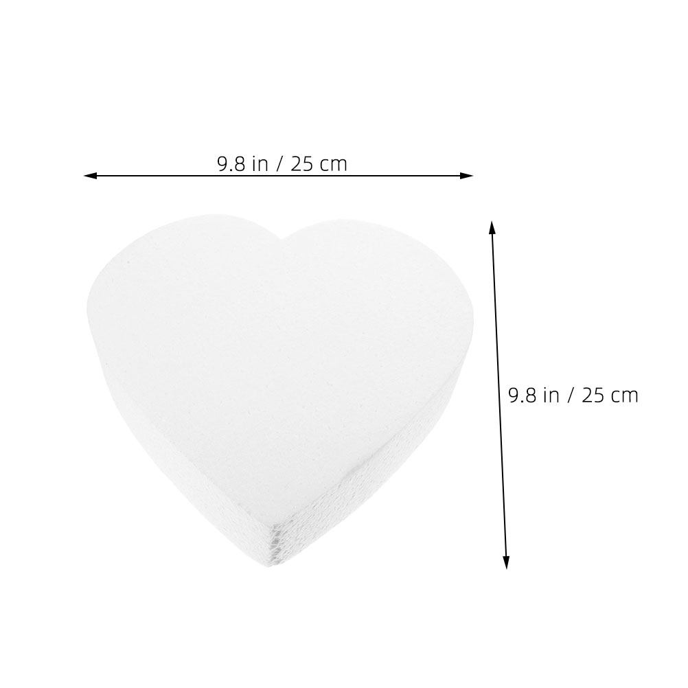 2 個のハート型フォームケーキダミー丈夫なポリスチレン製ウェ - Wedding Cake Supply のレビューと価格