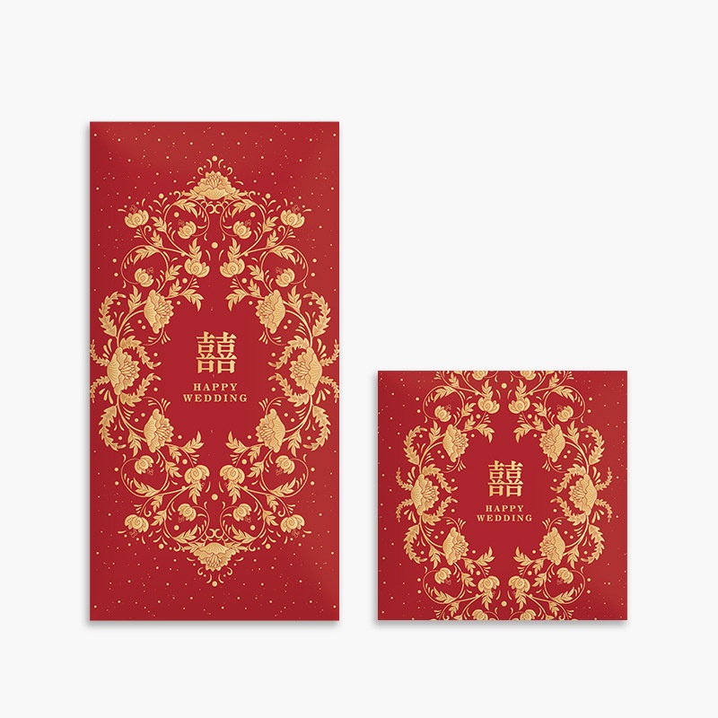伝統的な中国の結婚式用赤い封筒10枚：1,000元の贈り物用 - Wedding Envelopes のレビューと価格