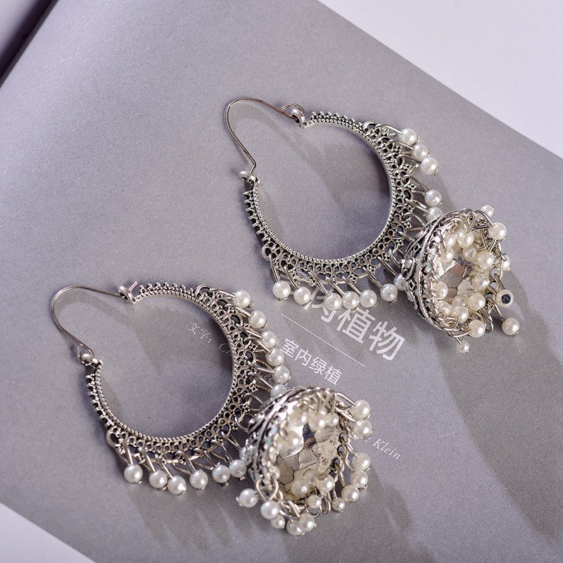新しいインド Jhumka ジュエリー女性のファッションボヘ - Indian Wedding Supply のレビューと価格
