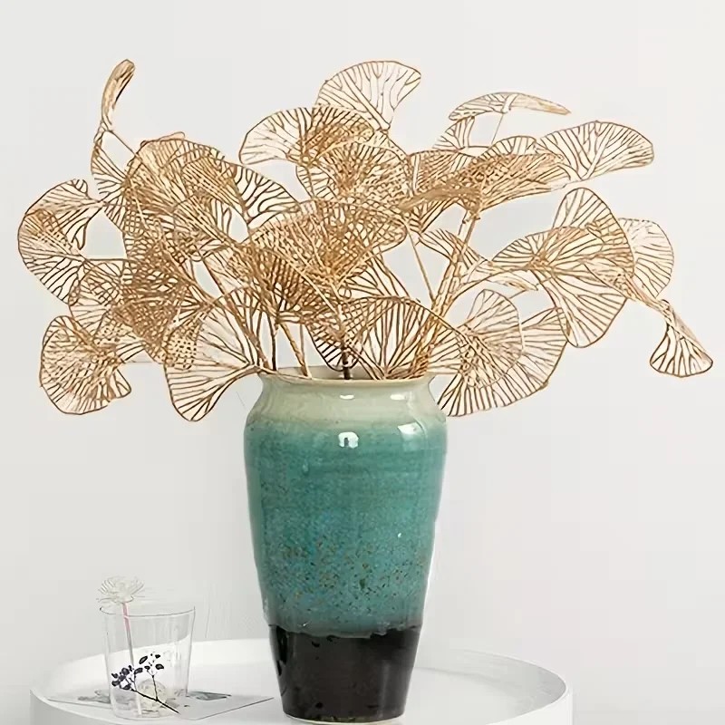 5個入り ゴールド イチョウ エウカリプタス ホリー 三叉扇 - Wedding Arch Flower のレビューと価格
