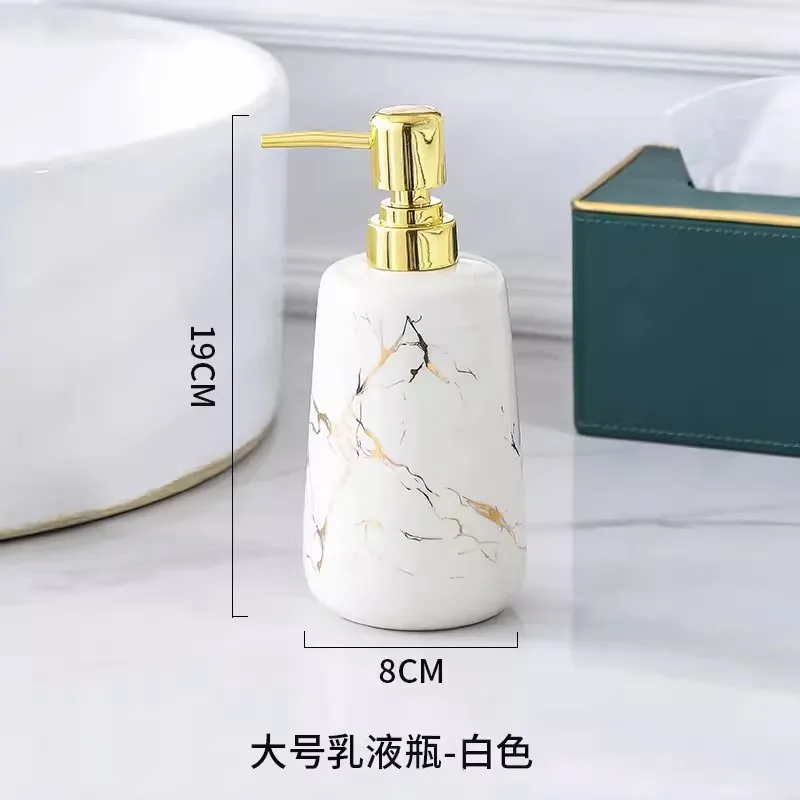 結婚式用品キット 大理石模様の陶器製バスルームアクセサリーセ - Wedding Bathroom Supply Kit のレビューと価格
