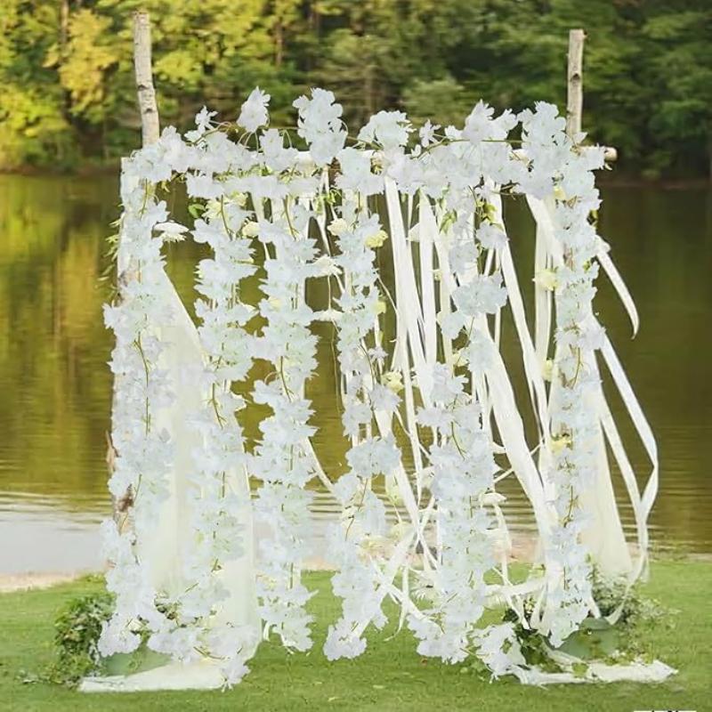 180cm人工桜の花飾り、結婚式のアーチ、庭の背景、ホームパ - Wedding Arch Flower のレビューと価格