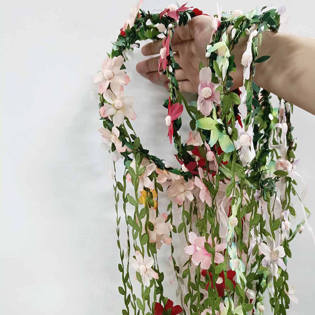 ボヘミアン籐花蔓クラウンヘッドバンド花嫁の結婚式のヘアアクセ - Wedding Arch Flower のレビューと価格