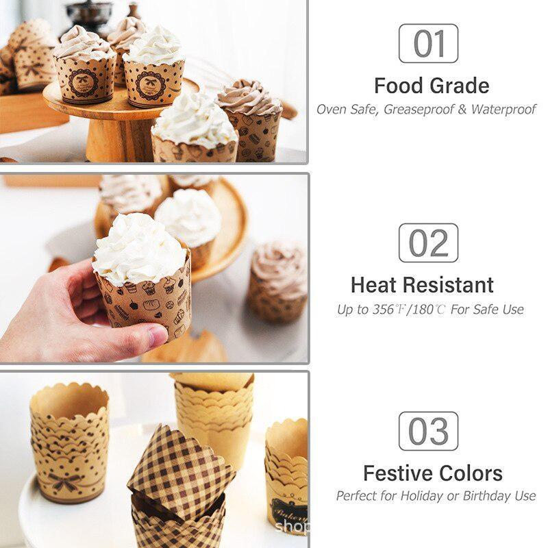 カップケーキ紙コップ、ラッパーベーキングカップセット、ベーカ - Wedding Cake Supply のレビューと価格