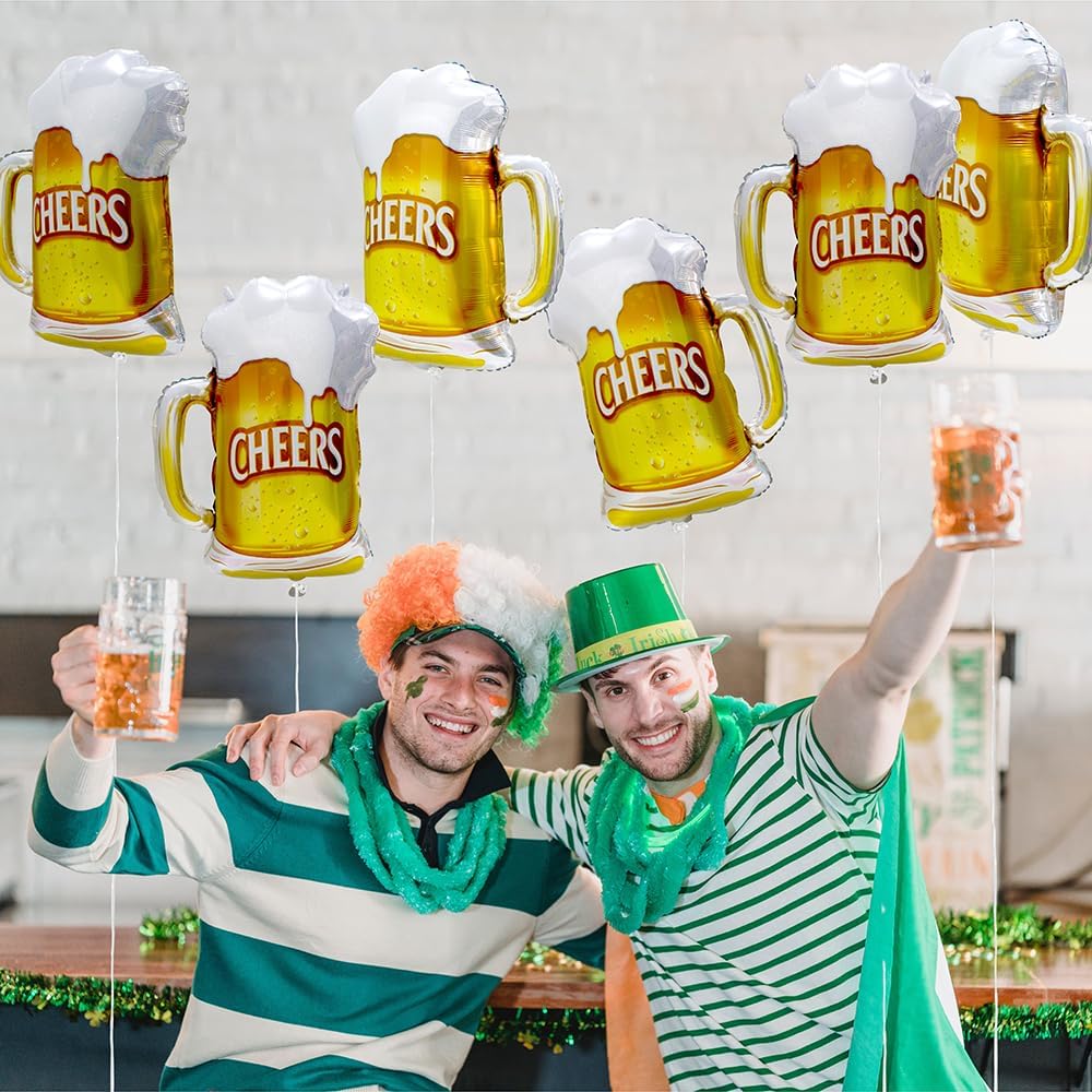 6 個乾杯ビールジョッキ風船アルコールフェスティバルパーティ - Wedding Alcohol Supply のレビューと価格