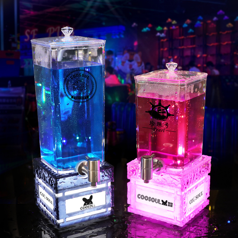 LEDビール樽（タップ付き）2L＆3L 光る飲料ディスペンサ - Wedding Alcohol Supply のレビューと価格
