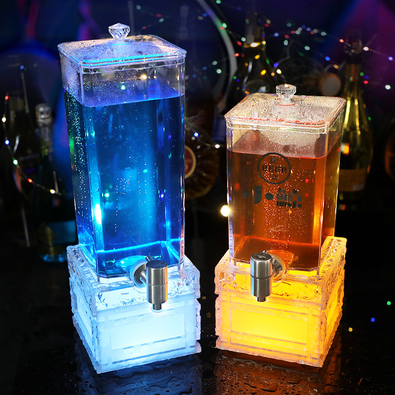 LEDビール樽（タップ付き）2L＆3L 光る飲料ディスペンサ - Wedding Alcohol Supply のレビューと価格