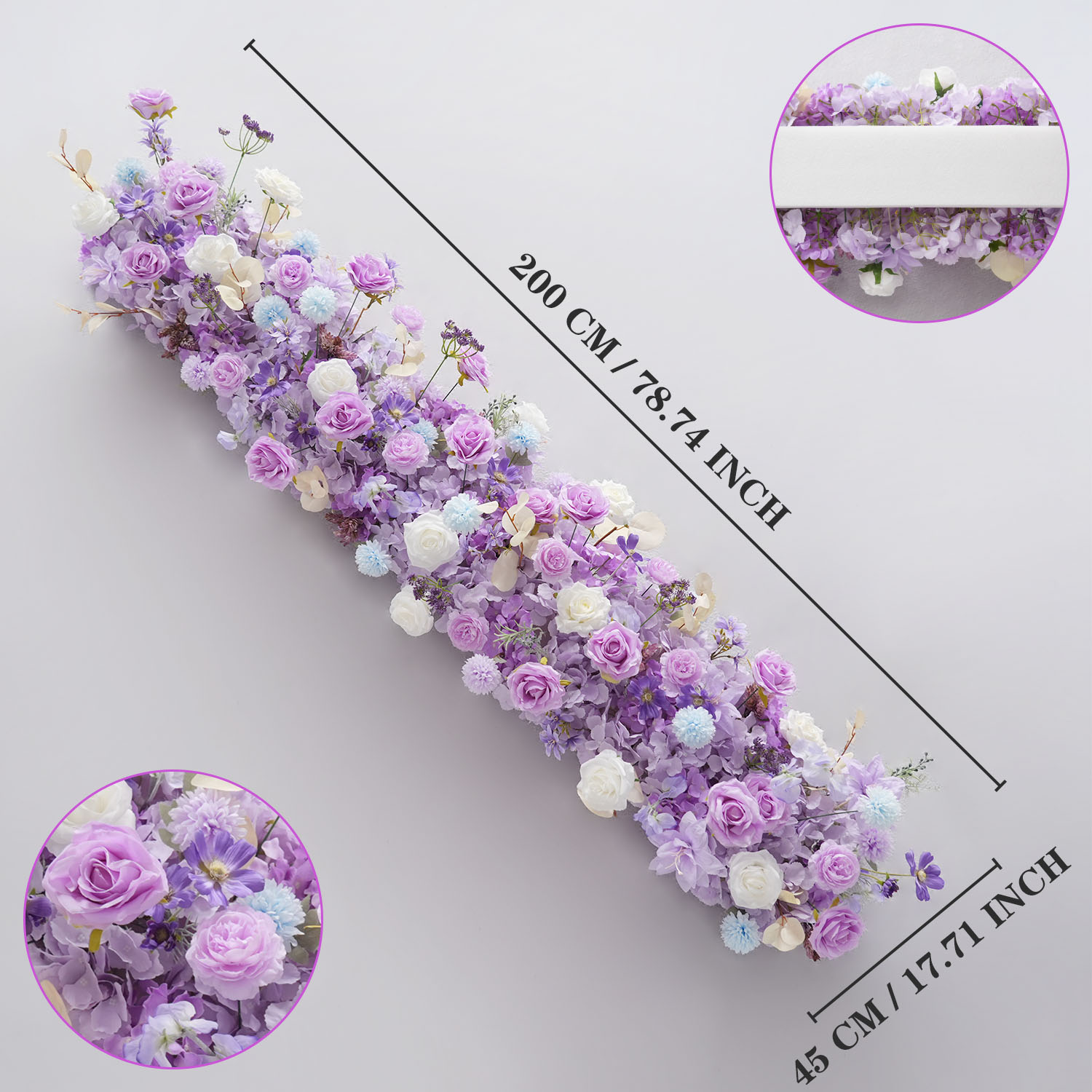 Uflower 紫造花結婚式の装飾 200/100/50 セ - Wedding Arch Flower のレビューと価格