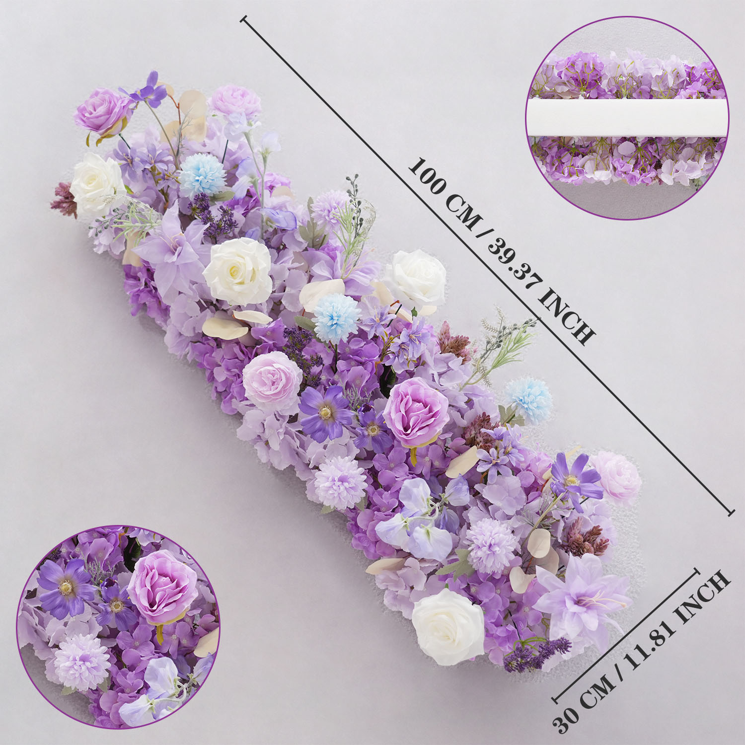 Uflower 紫造花結婚式の装飾 200/100/50 セ - Wedding Arch Flower のレビューと価格