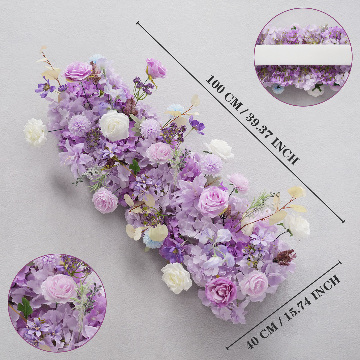 Uflower 紫造花結婚式の装飾 200/100/50 セ - Wedding Arch Flower のレビューと価格