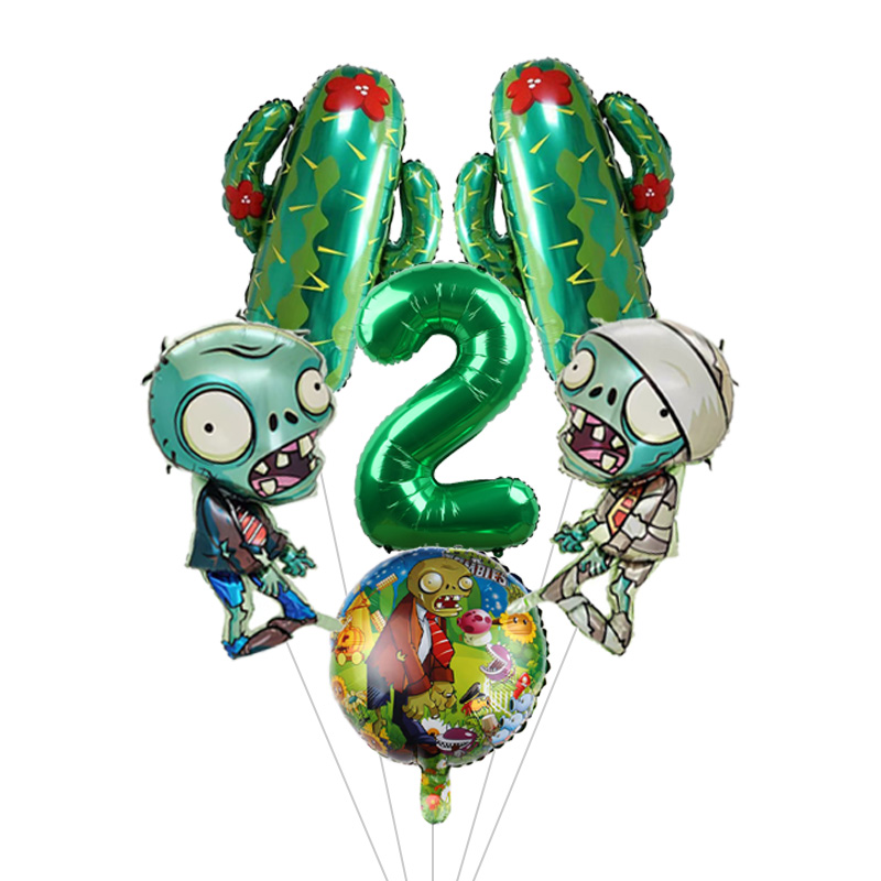 PVZゲームキャラクターバルーンブーケ、鮮やかな色のフォイル - Supply Wedding Venue のレビューと価格