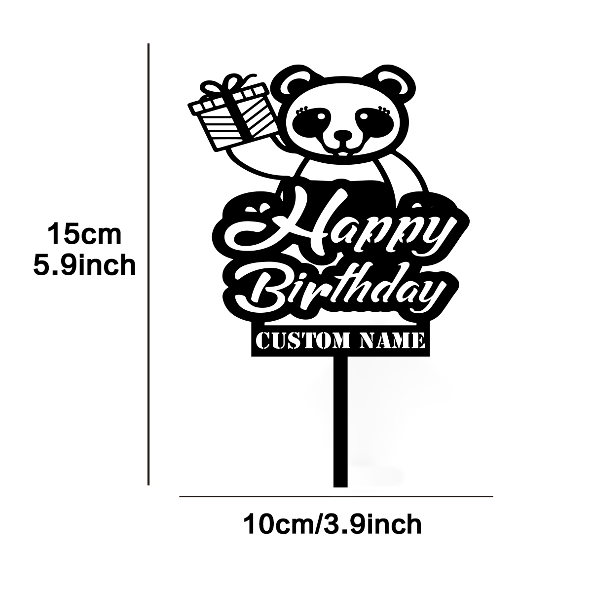 1PC かわいいハッピーバースデーの願いをこめて、クマ柄のカ - Wedding Cake Supply のレビューと価格
