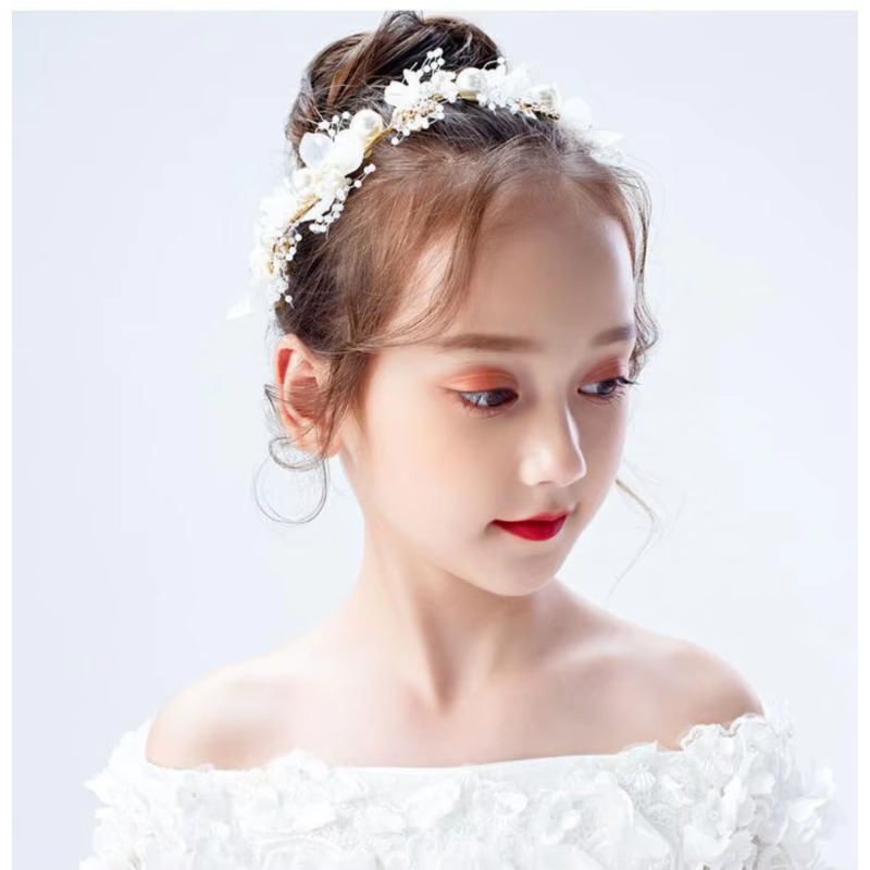 かわいいプリンセスクラウン帽子フラワーリースヘッドバンド子供 - Wedding Arch Flower のレビューと価格