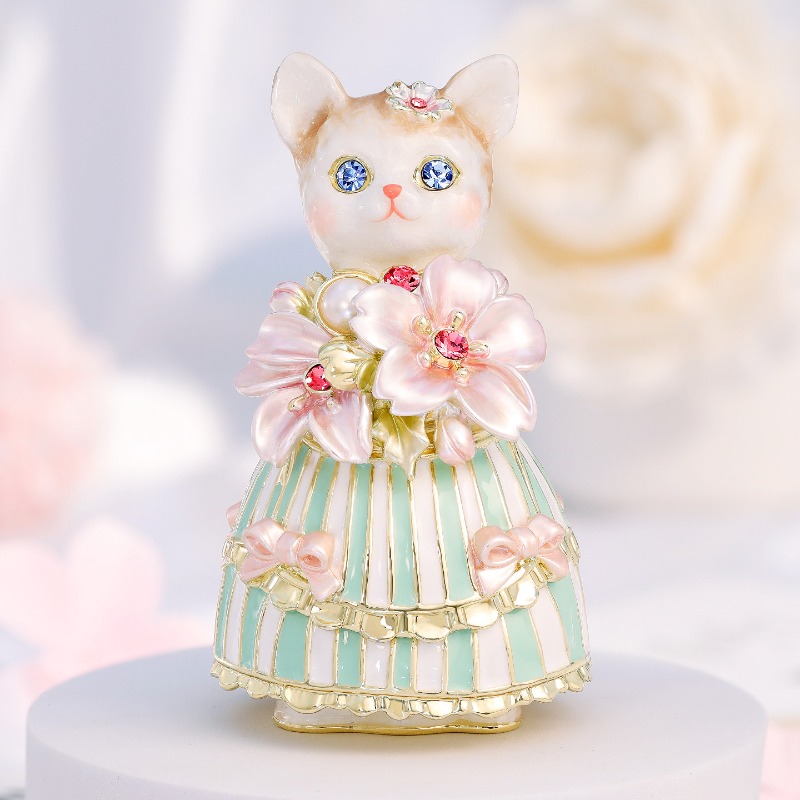 ジュエリーボックス エナメルカラー クリエイティブ桜猫ルル  - Wedding Lulu のレビューと価格