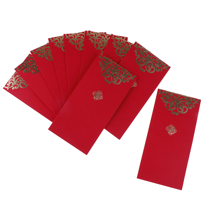 10 個ハッピーラッキー新年結婚式赤い封筒中国の春節ゴールド - Wedding Envelopes のレビューと価格